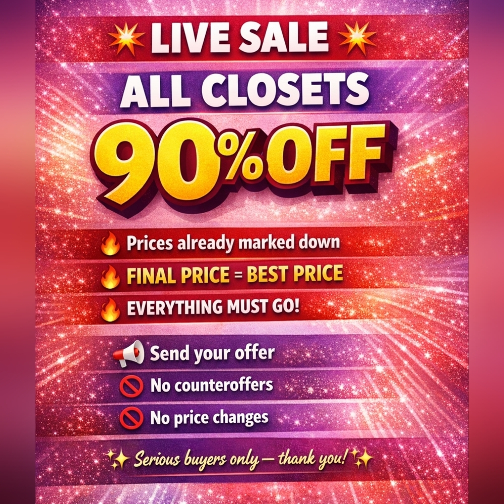 90% Off Sale  All Closet
